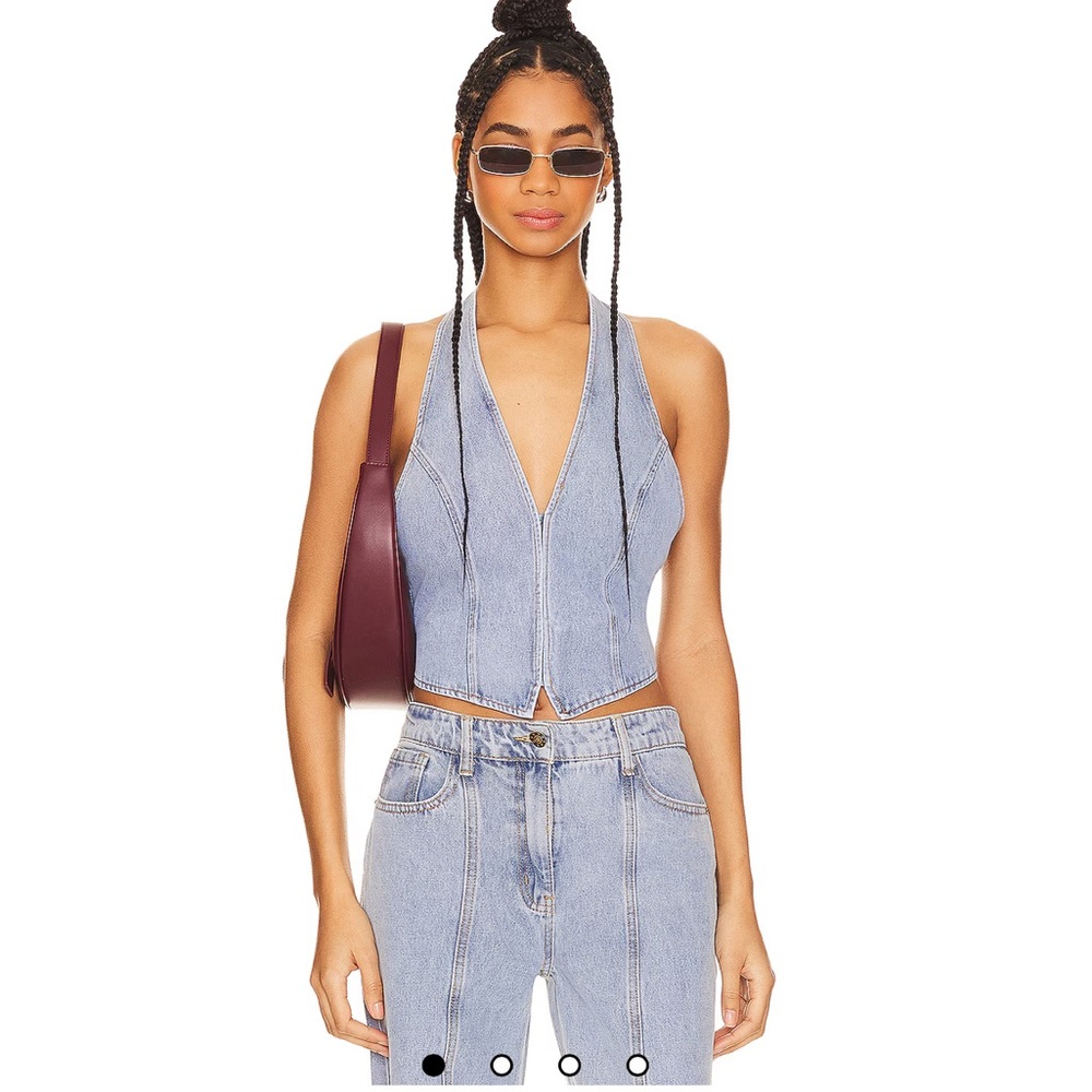 Lioness Blue Denim Halter Top